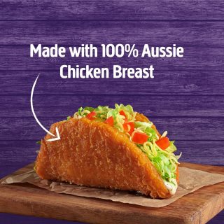 The Naked Chicken Taco is made with 100% Aussie Chicken Breast making it 100% delicious 🤯🌮 Try it for yourself today! 🤤 #nakedchickentaco #new #tacobellaus #trytoday #thechickenistheshell #hungry